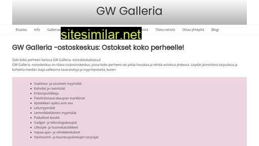 gw-galleria.fi alternative sites