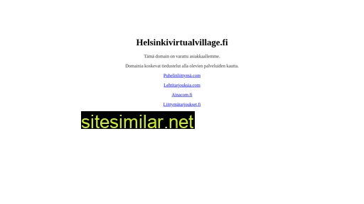helsinkivirtualvillage.fi alternative sites