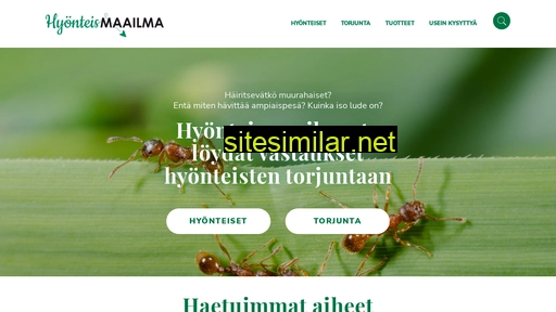 hyonteismaailma.fi alternative sites