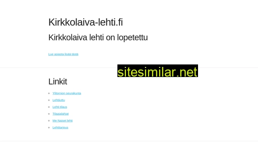 kirkkolaiva-lehti.fi alternative sites