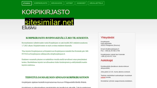 korpikirjasto.fi alternative sites