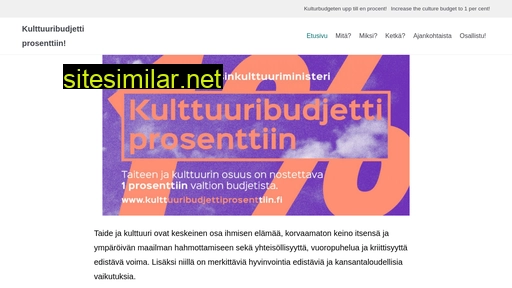 kulttuuribudjettiprosenttiin.fi alternative sites