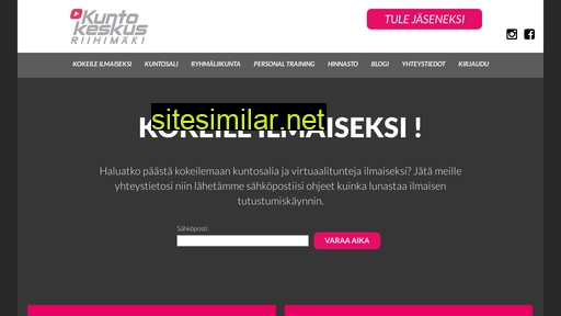 kuntokeskusriihimaki.fi alternative sites