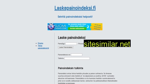 laskepainoindeksi.fi alternative sites