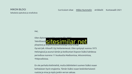 mikkonummelin.fi alternative sites