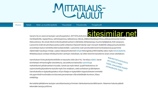 mittatilauslaulut.fi alternative sites