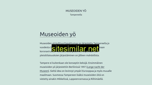 museoidenyotampere.fi alternative sites