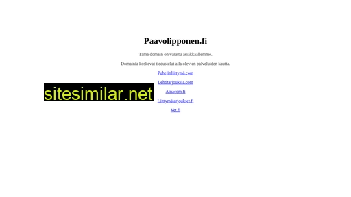 paavolipponen.fi alternative sites