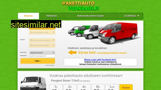 pakettiautovuokraus.fi alternative sites