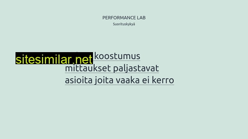 performancelab.fi alternative sites