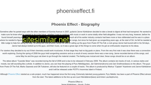 phoenixeffect.fi alternative sites