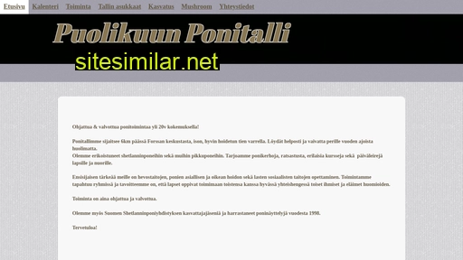 puolikuun-ponitalli.fi alternative sites