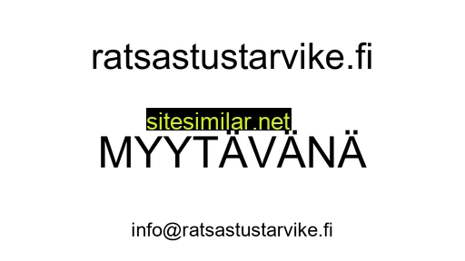 ratsastustarvike.fi alternative sites