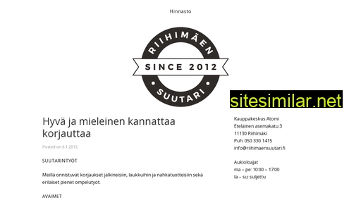 riihimaensuutari.fi alternative sites