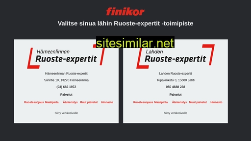 ruoste-expertit.fi alternative sites