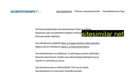 seuratietokanta.fi alternative sites