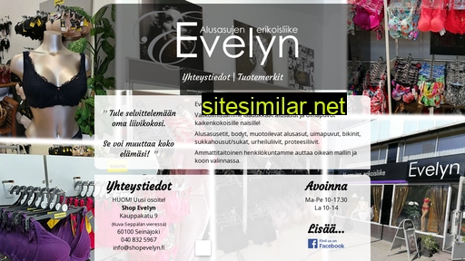 shopevelyn.fi alternative sites