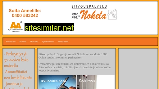 siivouspalvelunokela.fi alternative sites