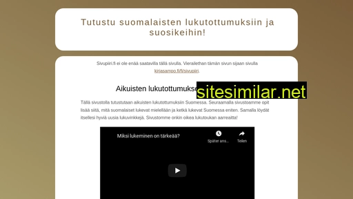 sivupiiri.fi alternative sites