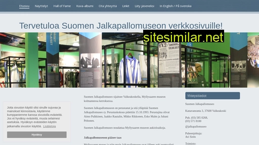 suomenjalkapallomuseo.fi alternative sites
