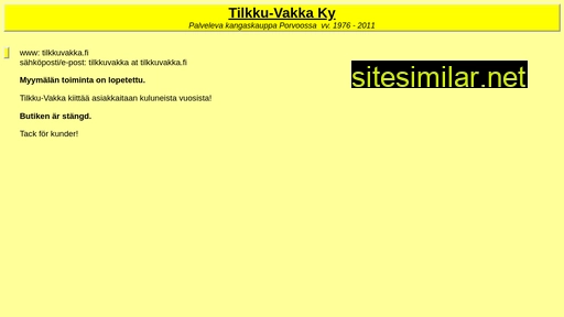 tilkkuvakka.fi alternative sites