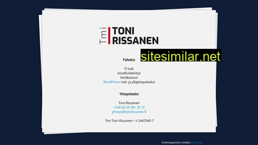 tonirissanen.fi alternative sites