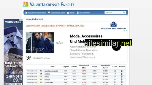 Valuuttakurssit-euro similar sites