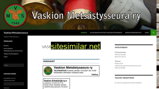 vaskionmetsastysseura.fi alternative sites