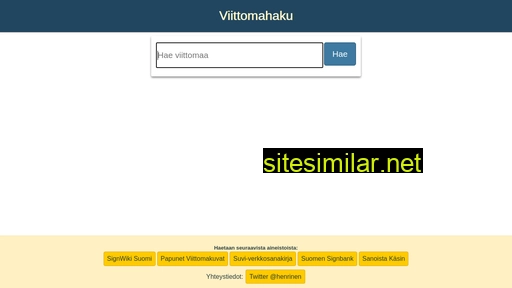 viittomahaku.fi alternative sites