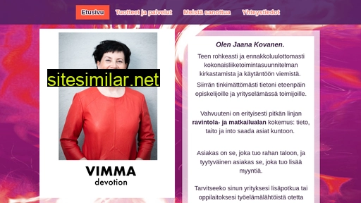 vimmadevotion.fi alternative sites