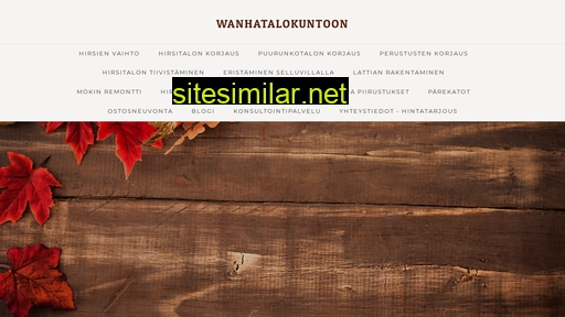 wanhatalokuntoon.fi alternative sites
