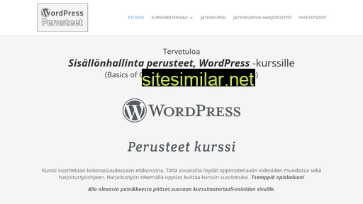 Wordpressperusteet similar sites
