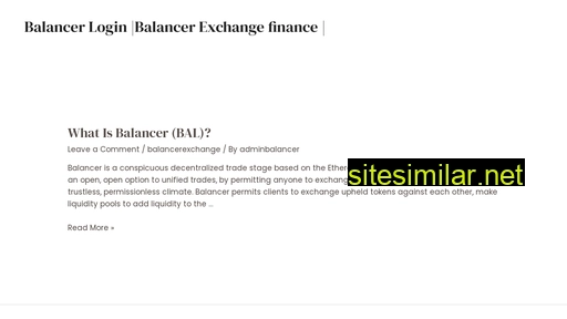 balancerexchange.finance alternative sites