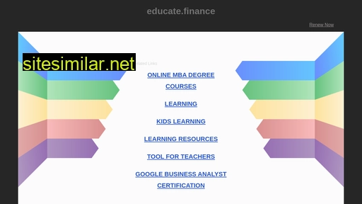 educate.finance alternative sites