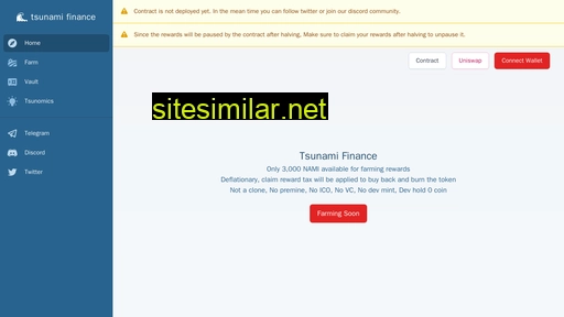 tsunami.finance alternative sites