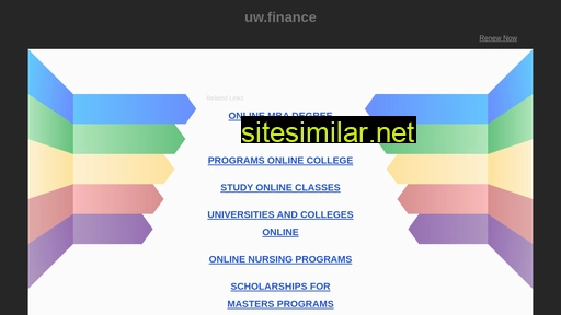 uw.finance alternative sites