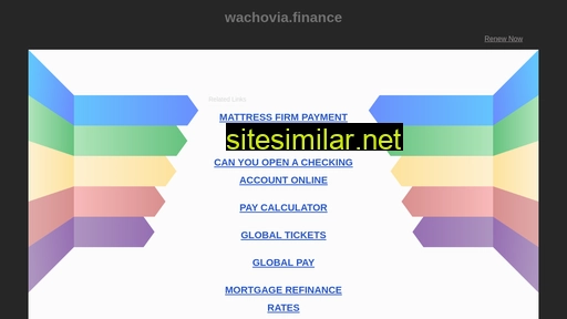 wachovia.finance alternative sites