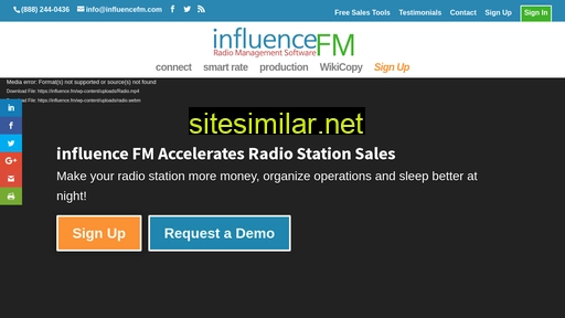 influence.fm alternative sites