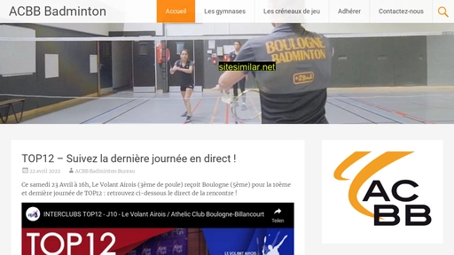 acbb-badminton.fr alternative sites