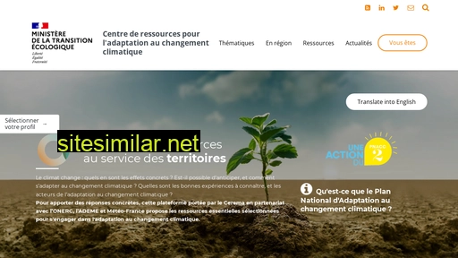 adaptation-changement-climatique.gouv.fr alternative sites