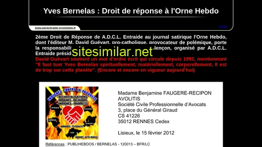 adclentraide-ornehebdo.fr alternative sites