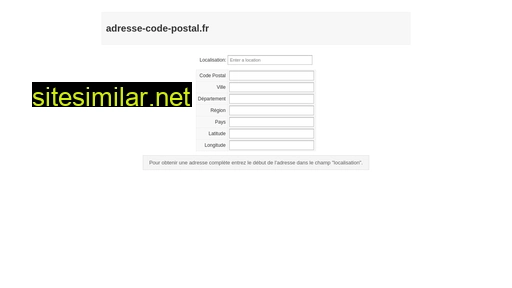 adresse-code-postal.fr alternative sites