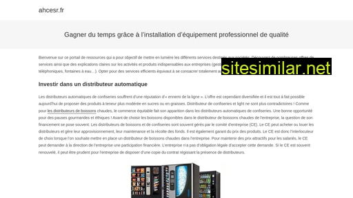 ahcesr.fr alternative sites