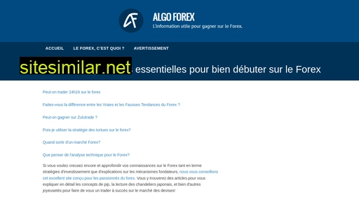 Algo-forex similar sites