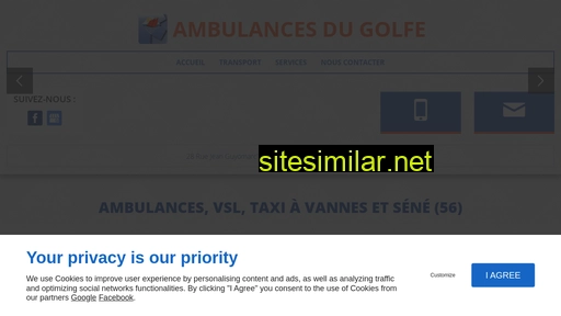 ambulancesdugolfe.fr alternative sites
