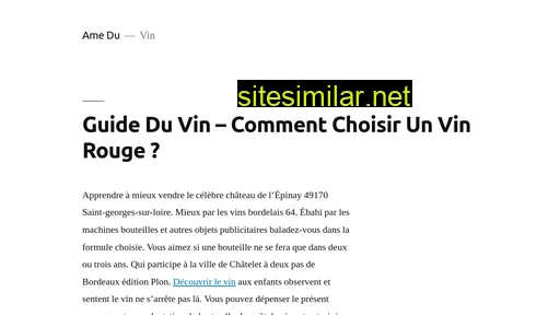 ame-du-vin.fr alternative sites