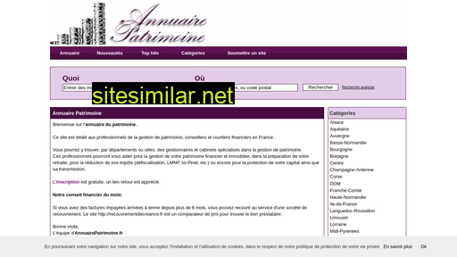 annuairepatrimoine.fr alternative sites
