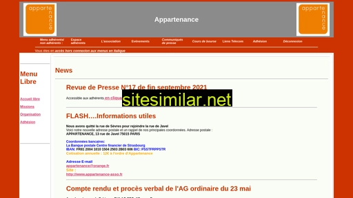 appartenance-asso.fr alternative sites