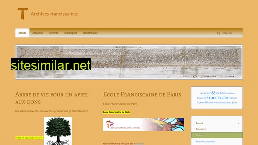 archivesfranciscaines.fr alternative sites