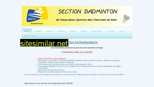 ascmbadminton.fr alternative sites